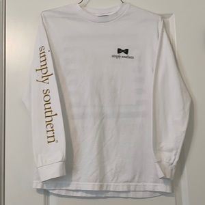 Simple Southern White Long Sleeve T-shirt